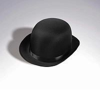 Атласная шляпа-котелок Чарли Чаплина на вечеринку черная