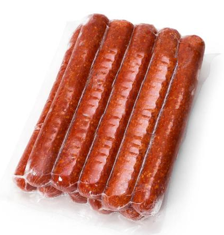 Сосиски для хот-догов из говядины с/м в/у 9 кг/кор (75 г х 10 шт х12 уп) - фото 1 - id-p112911596