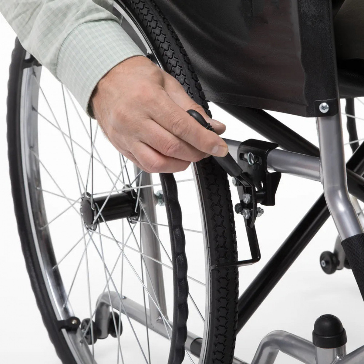 Кресло-коляска инвалидное DS110-4 (механическая, складная) - фото 5 - id-p114209984