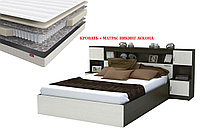 Бася - Кровать с матрасом Викинг 00042242, 160, Венге/Анкор, Стендмебель