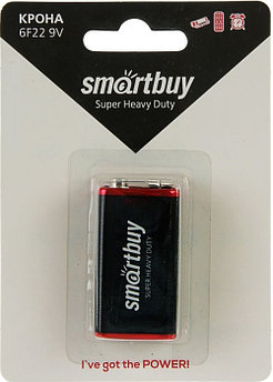 Батарейка солевая крона Smartbuy 6F22/1B