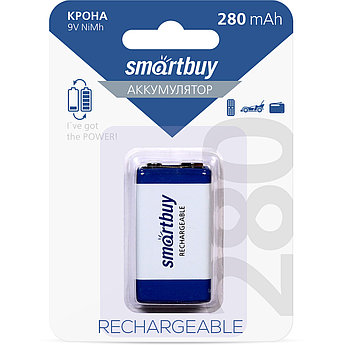 Аккумулятор NiMh Smartbuy 9V /1BL 280 mAh (25/200) (SBBR-9V-1B280)