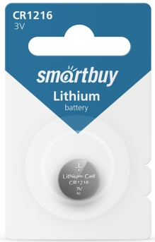 Батарейка литиевая Smartbuy CR1216, Блистер 1шт. (12/720), фото 1
