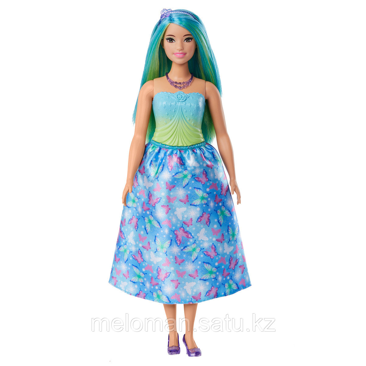 Barbie: Barbie: Dreamtopia. Принцесса в бирюзово-зелёном платье с бабочками - фото 2 - id-p114212984