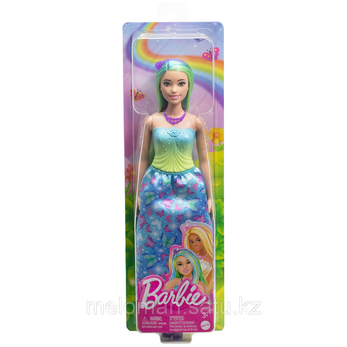 Barbie: Barbie: Dreamtopia. Принцесса в бирюзово-зелёном платье с бабочками - фото 6 - id-p114212984