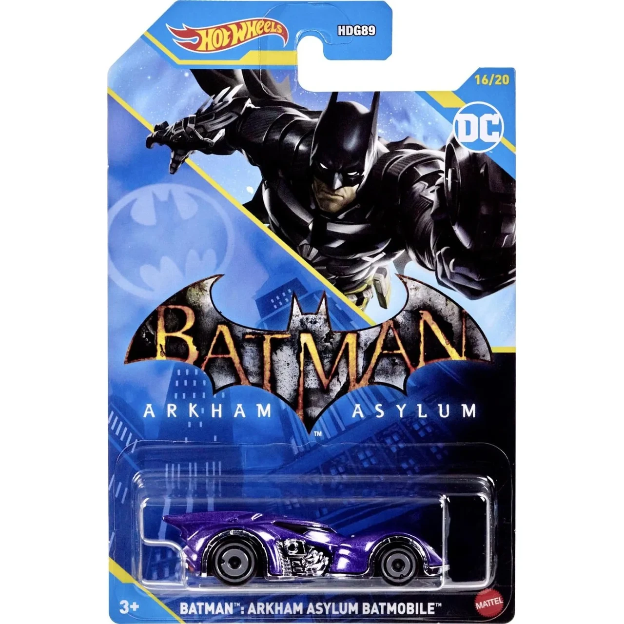 Hot Wheels Металлическая модель Бэтмобиль Arkham Asylum HLK70, Хот Вилс Бэтмен - фото 1 - id-p112954414