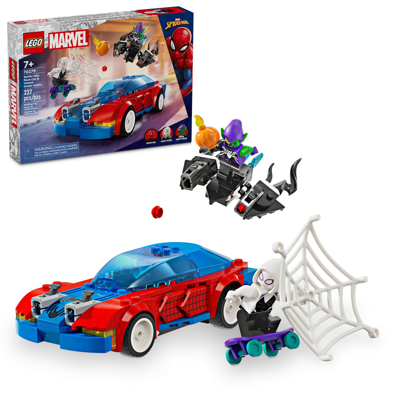 Lego 76279 Супер Герои Гоночная машина Человека-паука и Зеленый Гоблин Веном