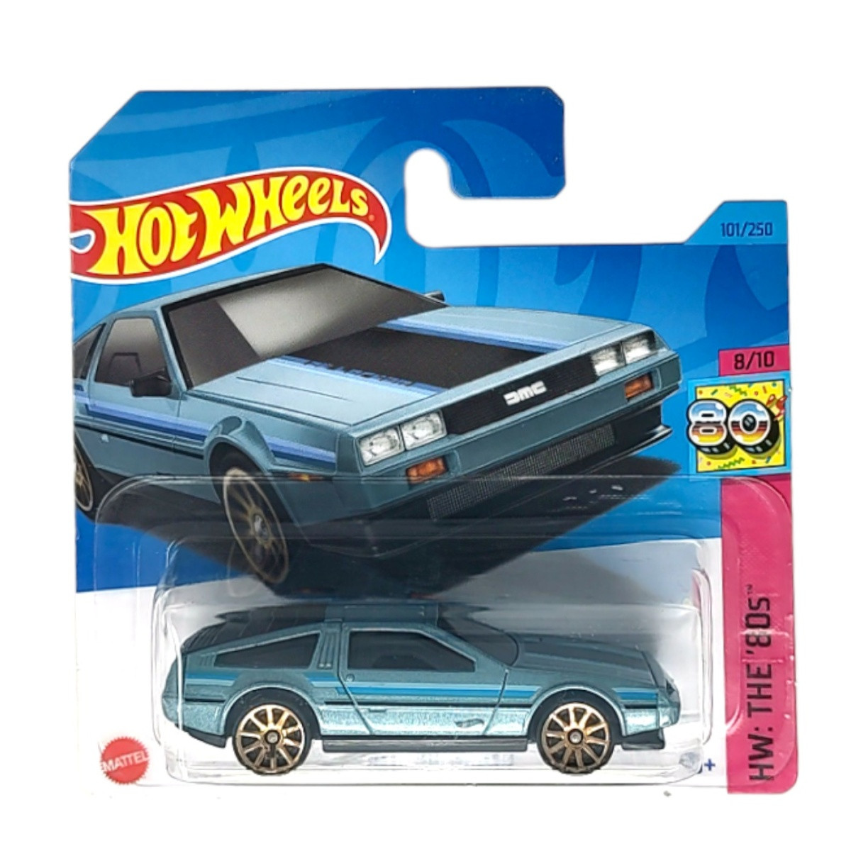 Hot Wheels Модель DeLorean DMC, голубой