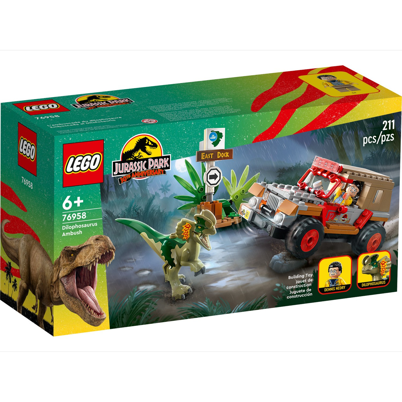 76958 Lego Jurassic Park Засада Дилофозавра, Лего Парк Юрского периода - фото 1 - id-p111032382