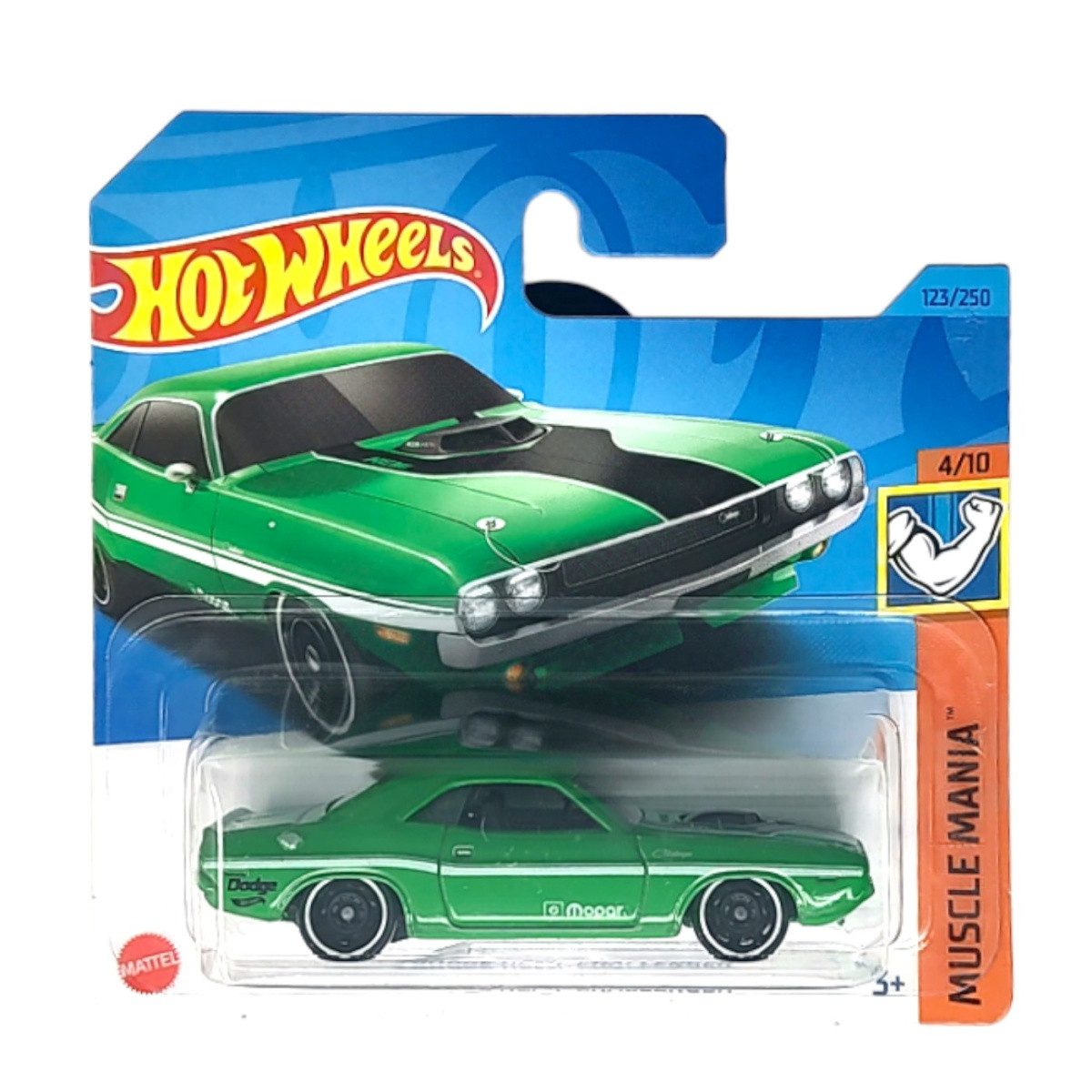 Hot Wheels Модель Dodge Challenger Hemi '70, Mopar зелёный - фото 1 - id-p110592565