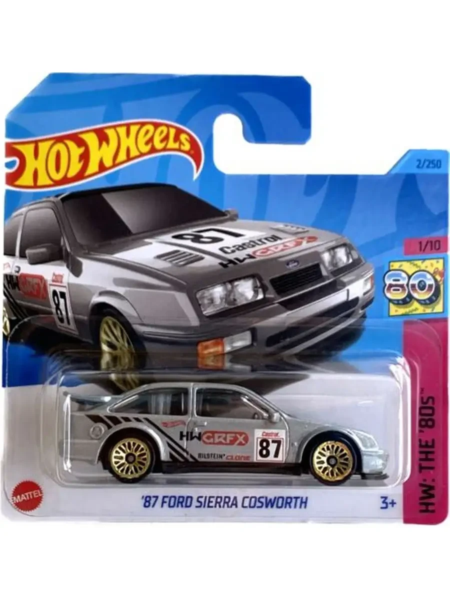 Hot Wheels Модель Ford Sierra Cosworth '87, серый - фото 1 - id-p112615472