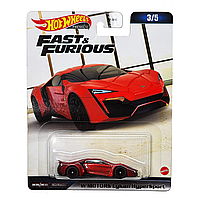 Hot Wheels Металлическая модель Lykan HyperSport HNW49, Хот Вилс Форсаж