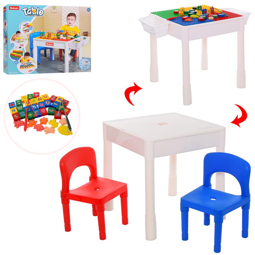 Sluban M38-B0728 Игровой Лего-стол для конструирования с 2 стульями (аналог) - фото 2 - id-p103160636