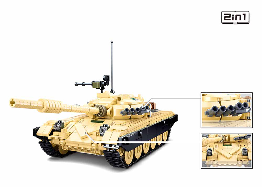 Sluban M38-B1011 Конструктор Тяжёлый танк Т-72Б3 - фото 3 - id-p112639218