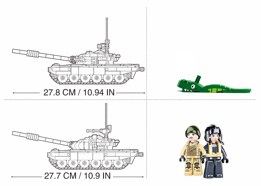 Sluban M38-B1011 Конструктор Тяжёлый танк Т-72Б3 - фото 4 - id-p112639218