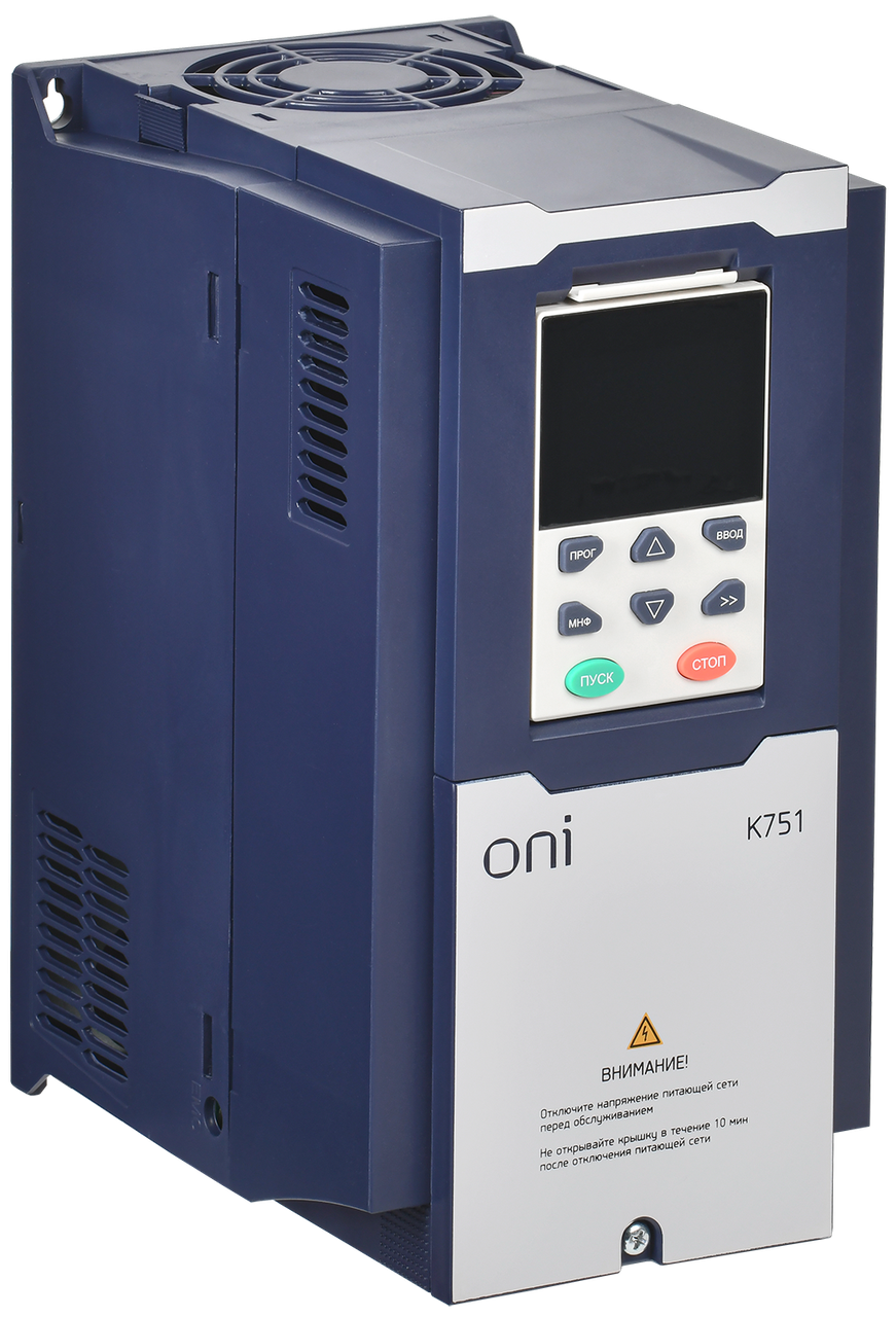 Преобразователь частоты K751 380В 3Ф 5.5-7.5кВт 13-17А ONI, фото 1
