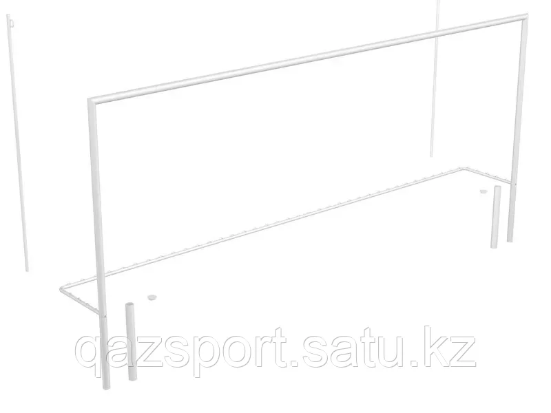 Ворота футбольные стационарные со стойками натяжения (5х2 м) - фото 3 - id-p114219449