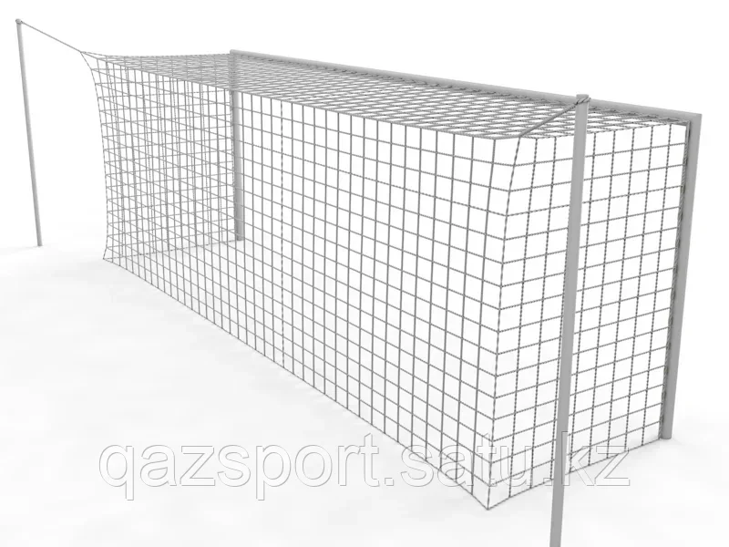 Ворота футбольные стационарные со стойками натяжения для сетки (7,32х2,44 м) - фото 3 - id-p114219454