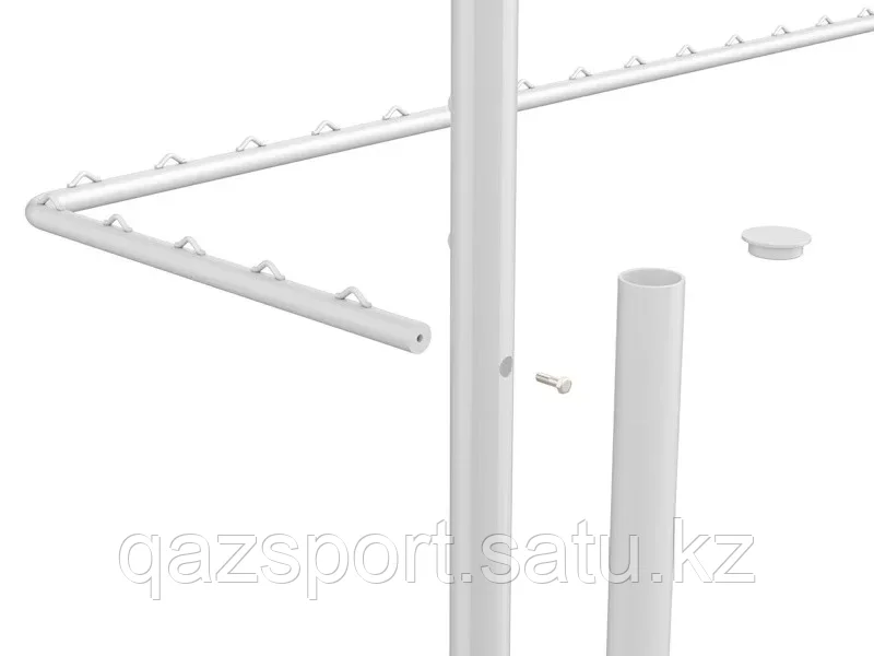 Ворота футбольные со стойками натяжения сетки, разборные (7,32х2,44 м) - фото 3 - id-p114219468