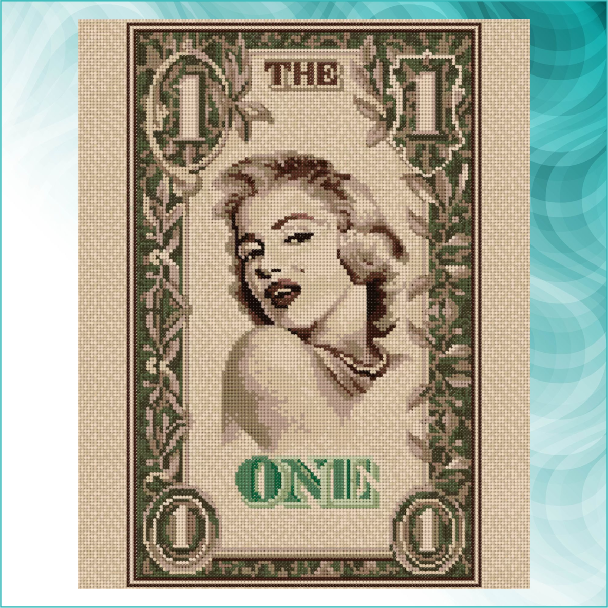 Алмазная мозаика "Мерилин Монро в долларе" (40х50 с подрамником) - фото 3 - id-p114222276