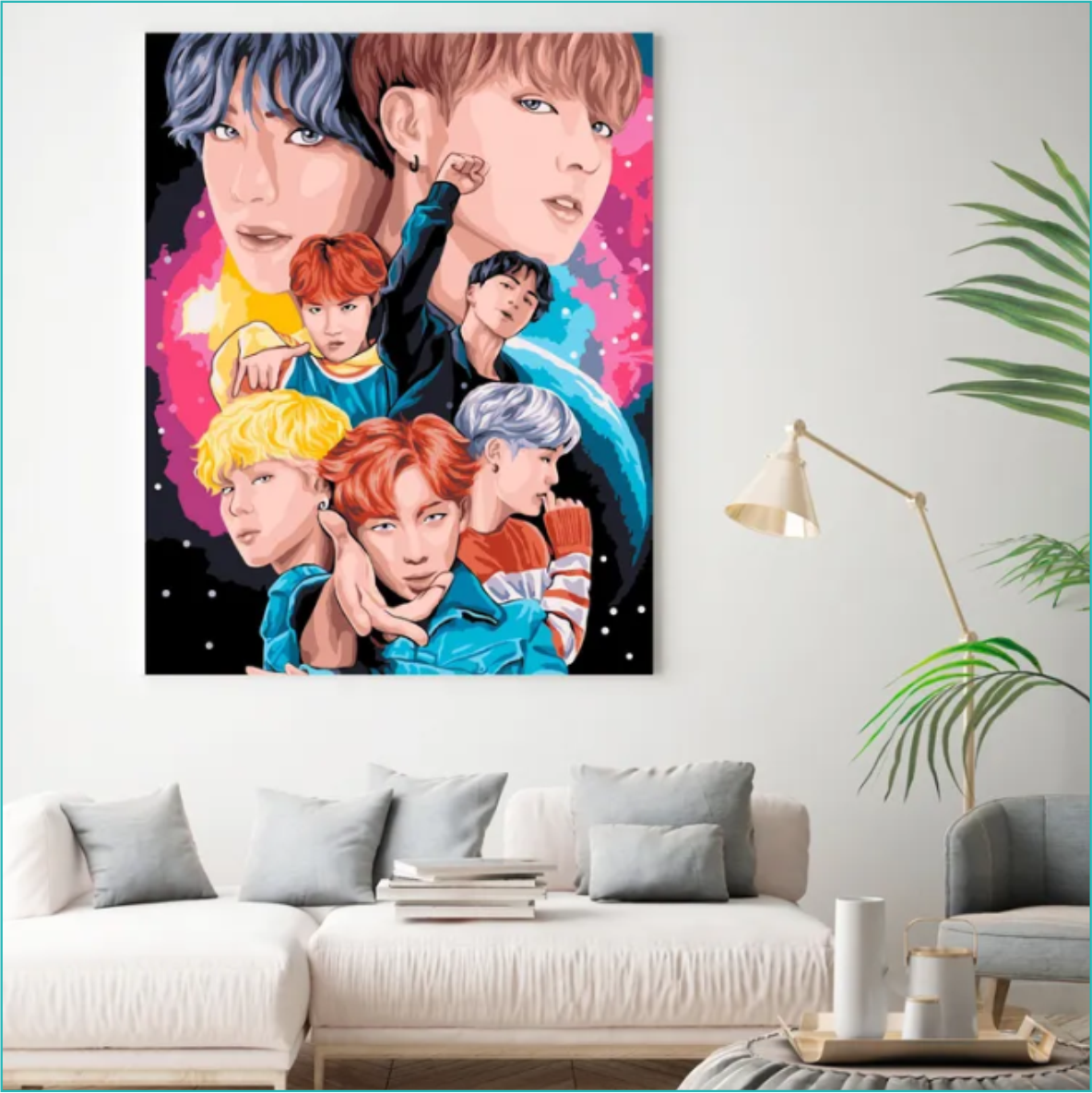 Картина по номерам "Корейская группа Stray Kids" музыка K-POP (40х50) - фото 2 - id-p114222295