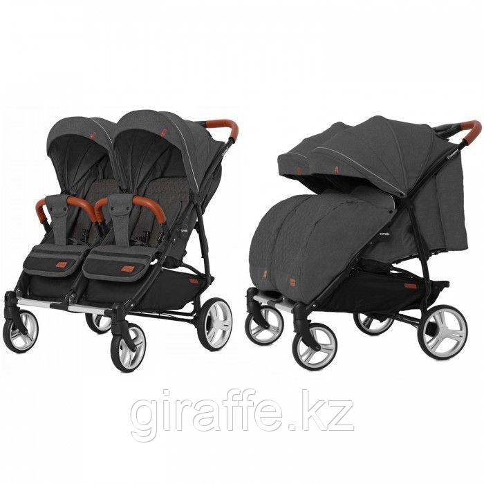 Прогулочная коляска для двойни Carrello Connect c люльками Serious Black - фото 2 - id-p114222293