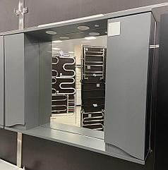 Зеркало со шкафчиком "Севилья-100" серый матовый ***