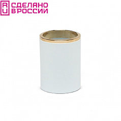 Стакан для зубной пасты и щётки PRIMANOVA LENOX белый с золотом M-E33-01-A