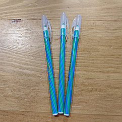 Синяя Ручка шариковая "Cello" Writing Freedom, CL-168. Цвет корпуса - зелено-синий. Канцелярские ручки.