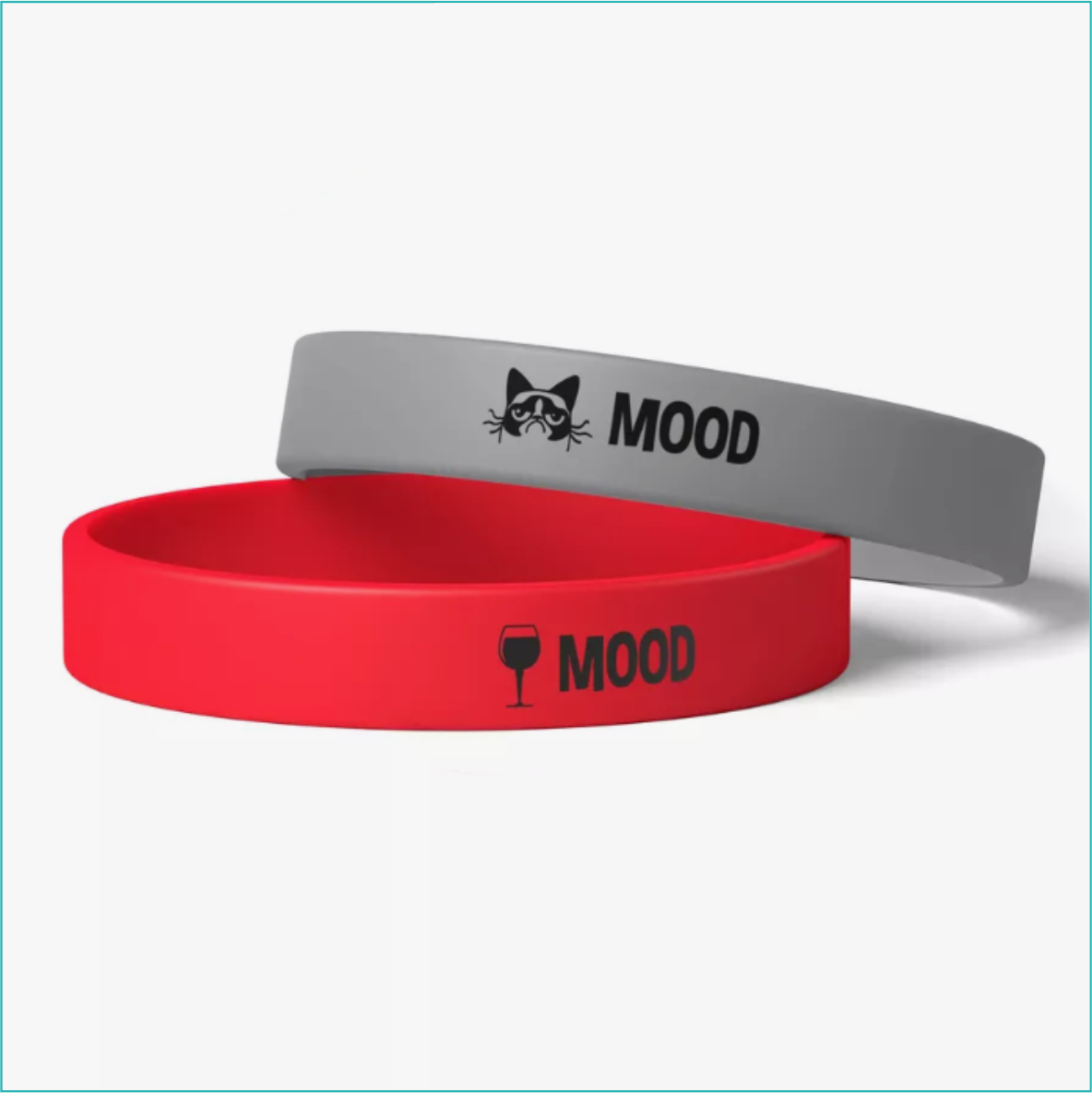 Парные силиконовые браслеты "Mood" (Размер 16-22см.) - фото 1 - id-p114222883