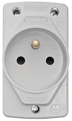 Розетка на DIN-рейку, с заземлением, 16А, 250В; PAP