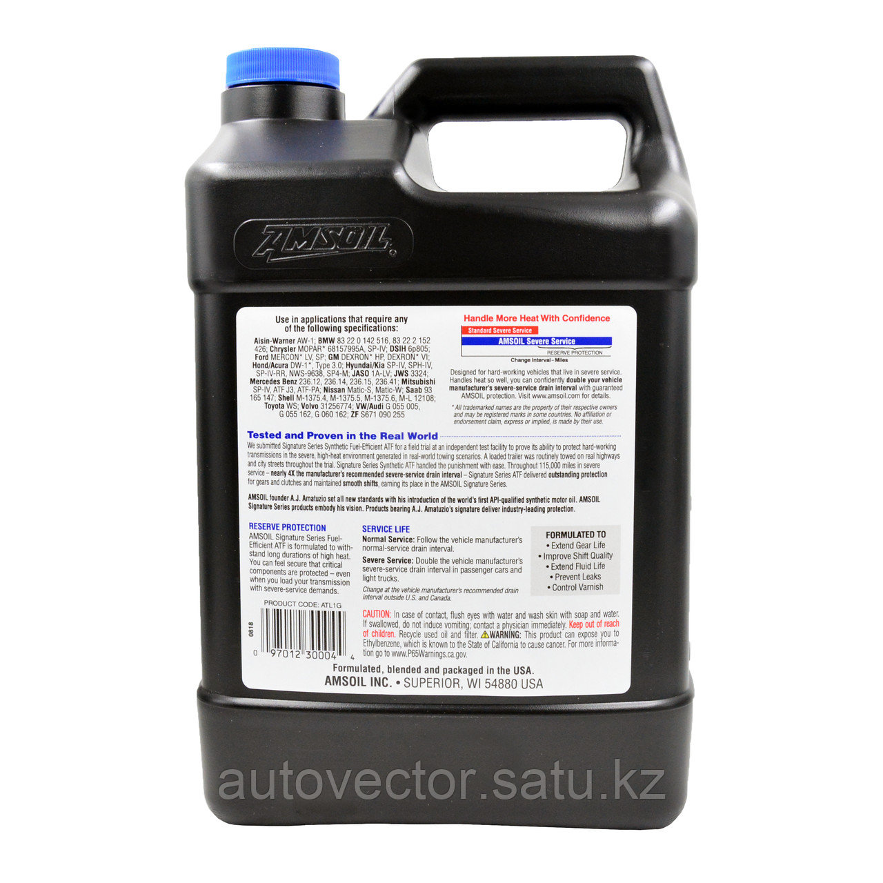 Трансмиссионное масло AMSOIL Signature Series Fuel-Efficient Synthetic ATF 3.78L - фото 2 - id-p114225492