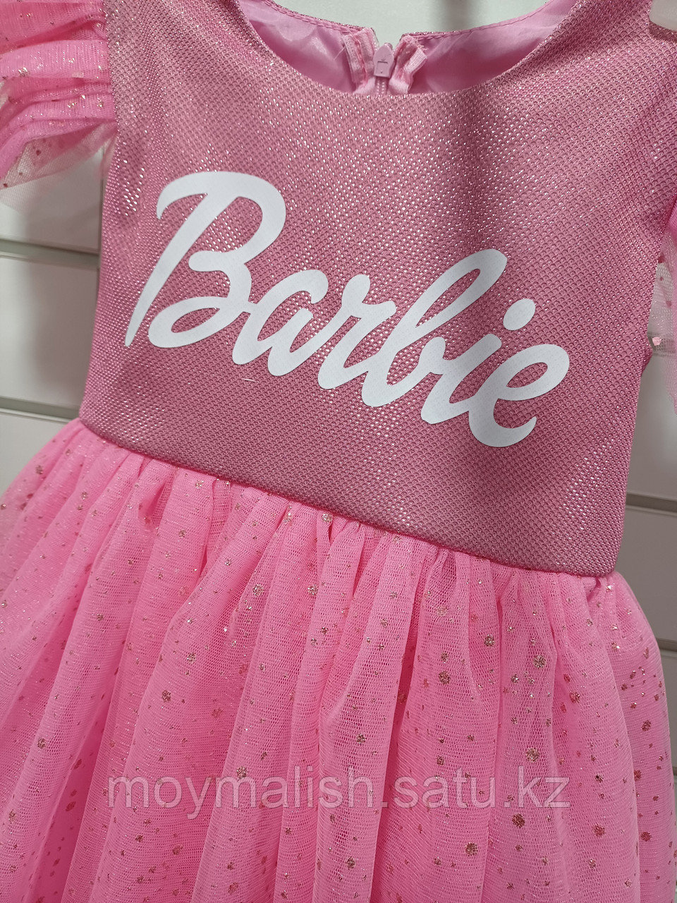 Платье (на возраст от 3-6 лет) нежно-розоаое пышное Барби "Barbie" для девочки - фото 3 - id-p114225722