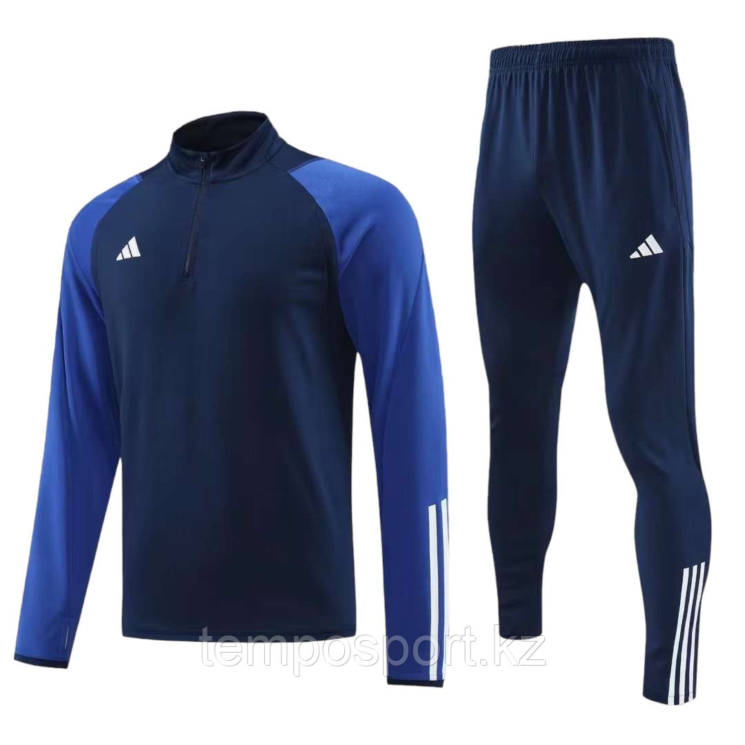 Тренировочный костюм Adidas детский ( темно синий / синий ) - фото 1 - id-p114226149