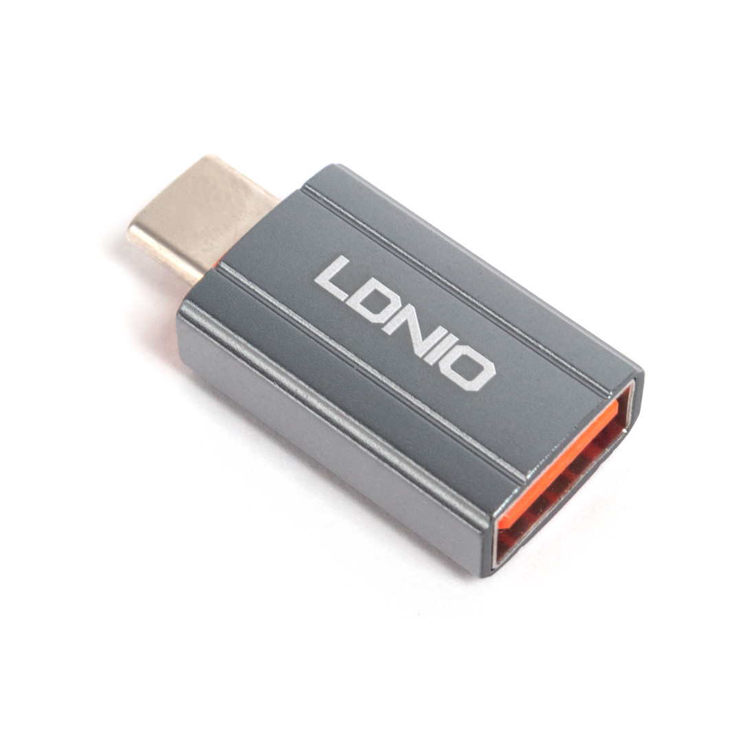 Переходник LDNIO LC140 USB A на USB Type-C Адаптер Серый 2-002068