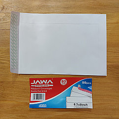 Конверт горизонтальный "JAWA", формат C5 (162*229 мм), белый, внутренняя запечатка, отрывная лента.
