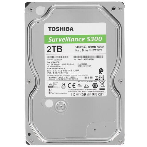 HDD 2Tb TOSHIBA SATA 6Gb/s S300 Surveillance [HDWT720UZSVA] - фото 1 - id-p63475171