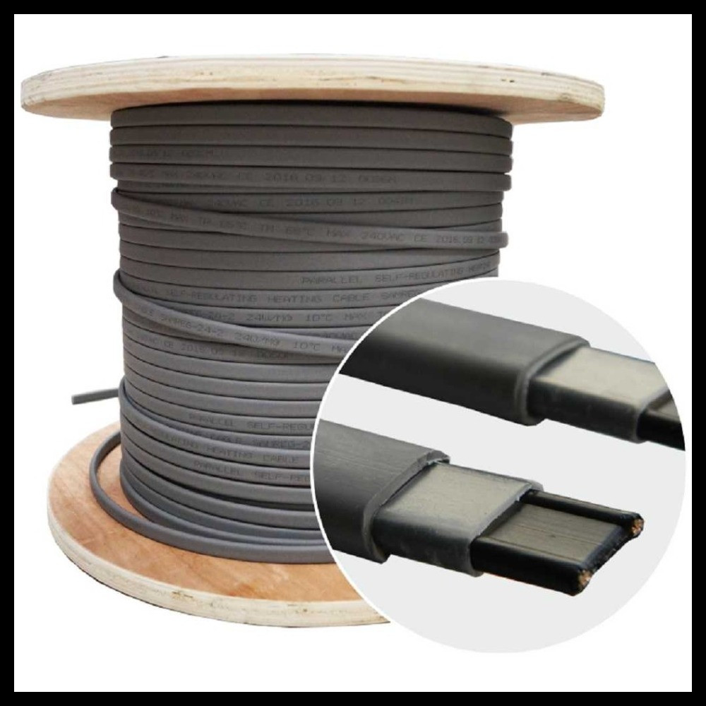 Саморегулирующийся кабель EASTEC SRL 16-2 для обогрева труб (мощность = 16 Вт/м, без оплетки) - фото 1 - id-p106113300