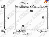 Радиатор NISSAN X-TRAIL 00-07