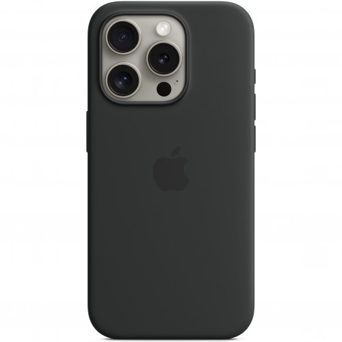 Apple Чехол для iPhone 15 Pro Silicone Case with MagSafe - Black аксессуары для смартфона (MT1A3ZM/A) - фото 1 - id-p112523756