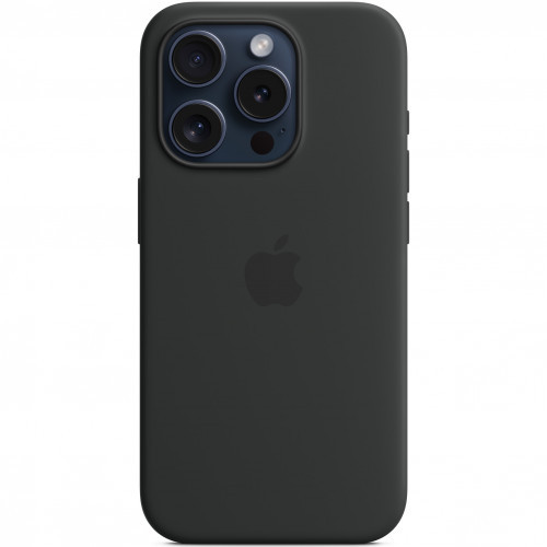 Apple Чехол для iPhone 15 Pro Silicone Case with MagSafe - Black аксессуары для смартфона (MT1A3ZM/A) - фото 2 - id-p112523756