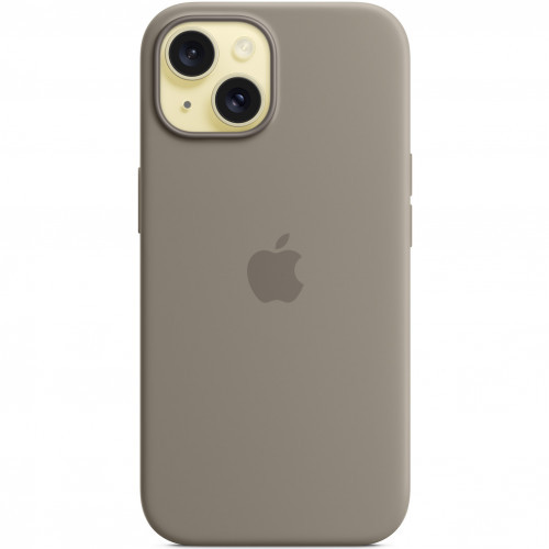 Apple Чехол для iPhone 15 Silicone Case with MagSafe - Clay аксессуары для смартфона (MT0Q3ZM/A) - фото 3 - id-p114243631