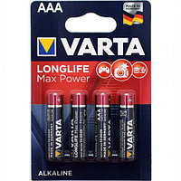 VARTA AAA Longlife Max Power 1.5V Alkaline в блоке 4шт. батарейка (4703-4)