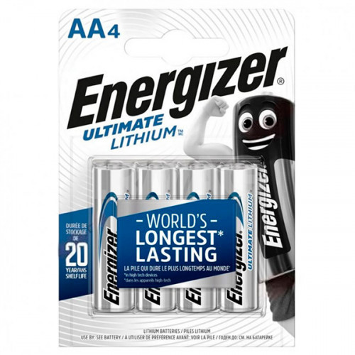 Energizer Ultimate FR6 AA BL4 Lithium 1.5V батарейка (E301535300) - фото 1 - id-p114243598