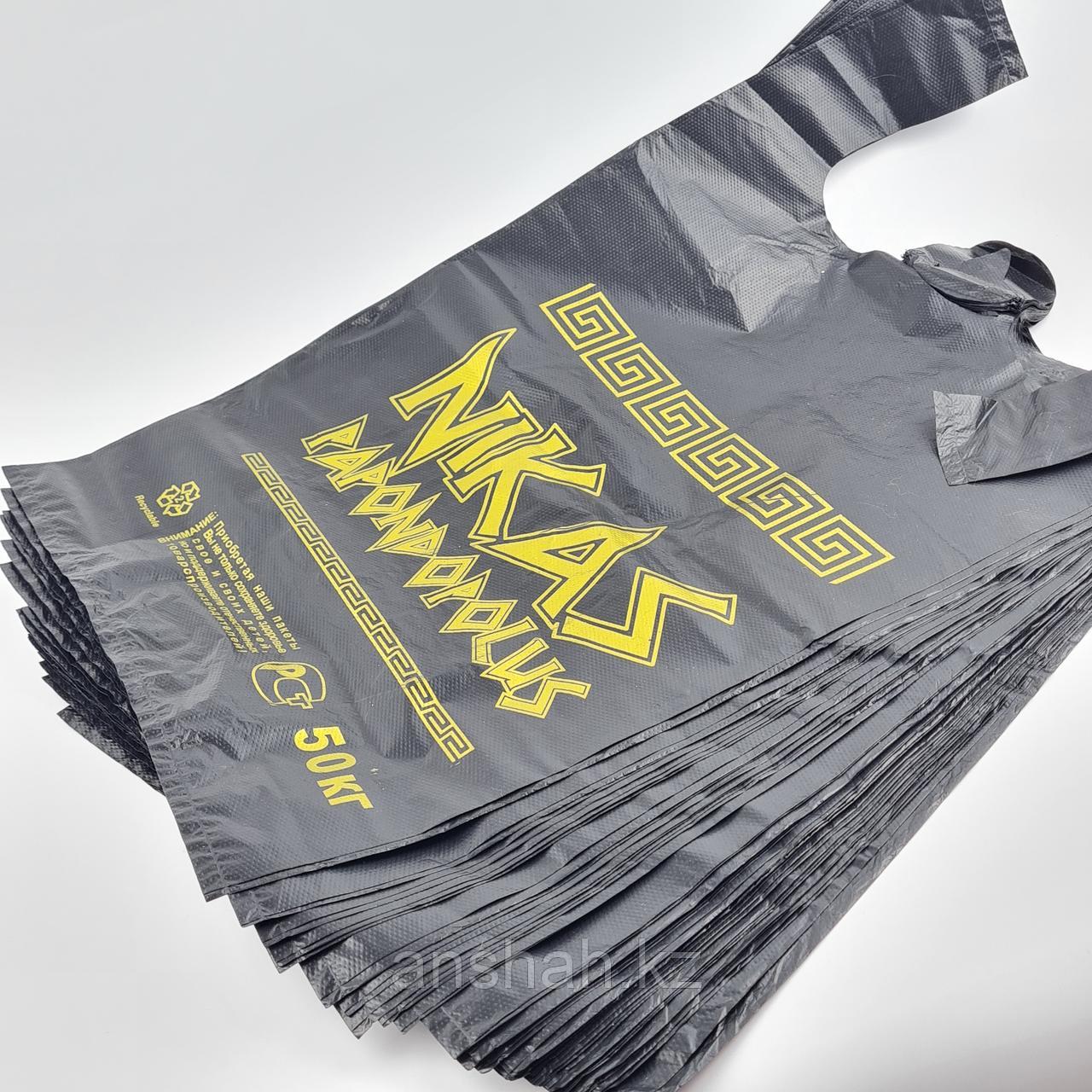 Пакет-майка "Nikas",( LACKY)50 шт в пачке, чёрный, фото 1