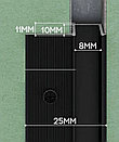 Профиль теневого шва стеновой 8мм черный, фото 2