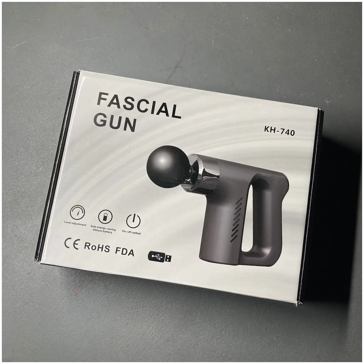 Массажер пистолет для фасциального массажа (Fascial Gun KH-740) - фото 1 - id-p114279236