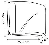 Диспенсер для листовых бумажных полотенец Z укладки Vialli K1М (металлик) - фото 3 - id-p114280579