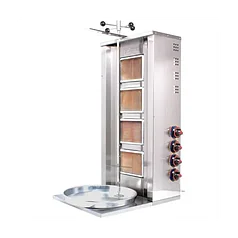 Донер аппарат газовый (4 горелки). Silver, ISIKGAZ