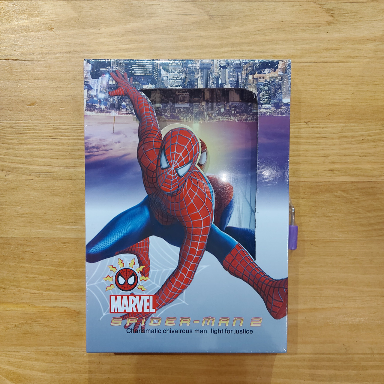 Подарочный Блокнот в коробке и с замком "Spider Man". Детский Подарок - записная книжка "Человек-паук".
